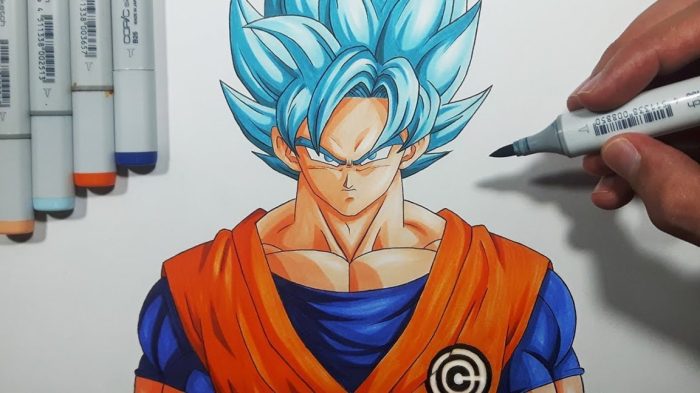 Dessin dragon ball z facile goku