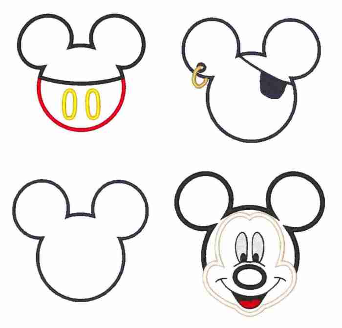 Mickey disney mouse sketch drawings drawing head zeichnen sketches face zum cartoon dibujos minnie einfache dessins crayon bilder draw boceto