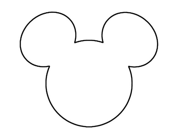 Dessin tete de mickey a imprimer