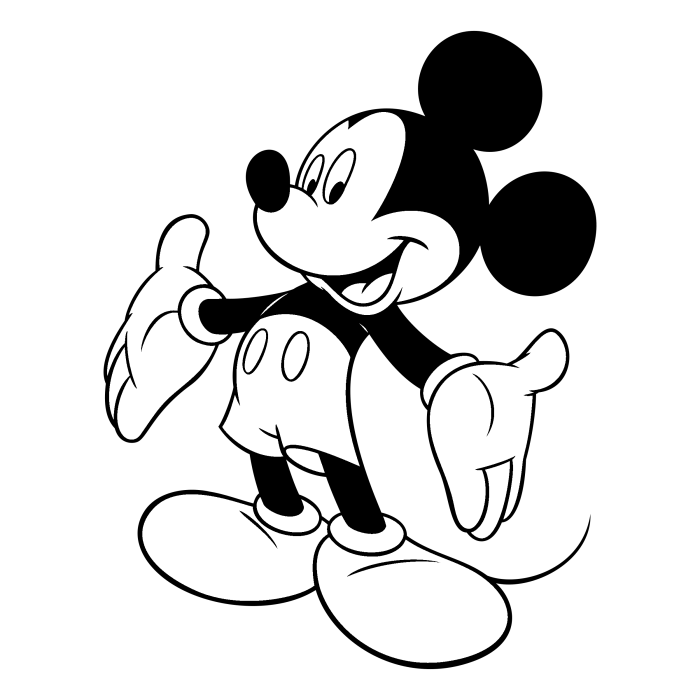 Tableau mickey noir et blanc