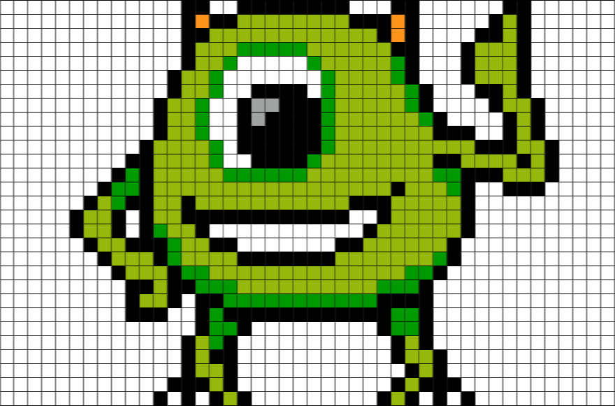 Pixel art minecraft monstre