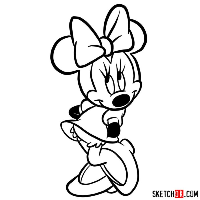 Dessin de minnie a imprimer