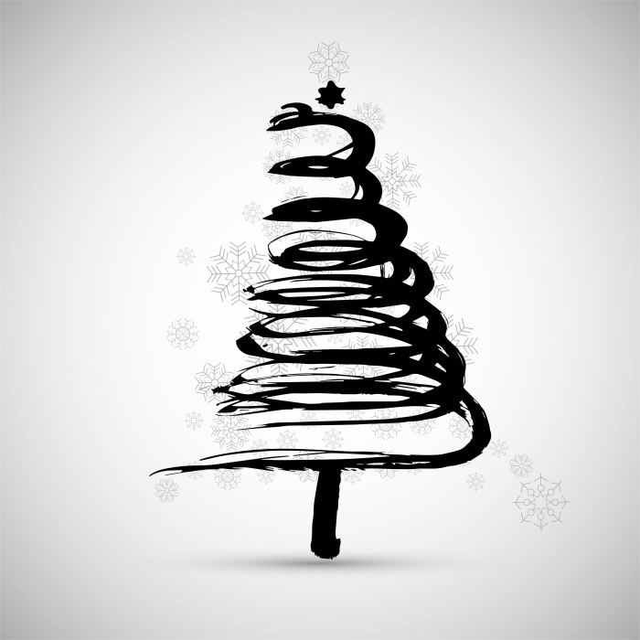 Dessin sapin de noel moderne