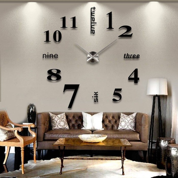 Clock wall clocks giant big outdoor decor garden huge living foter door monday inspiration cob