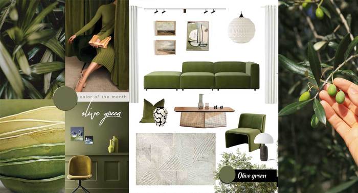 Chambre taupe et vert