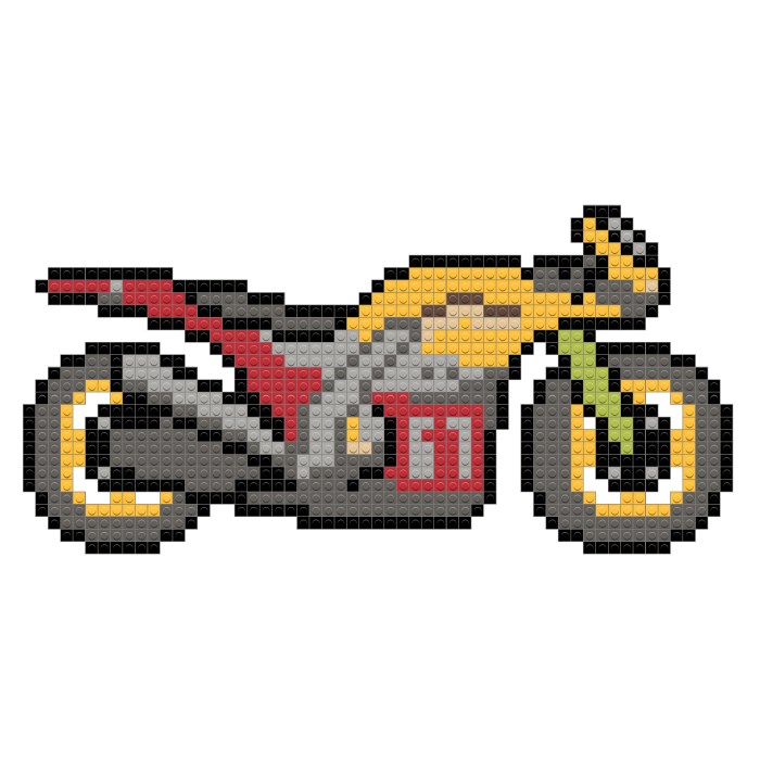 Pixel art moto