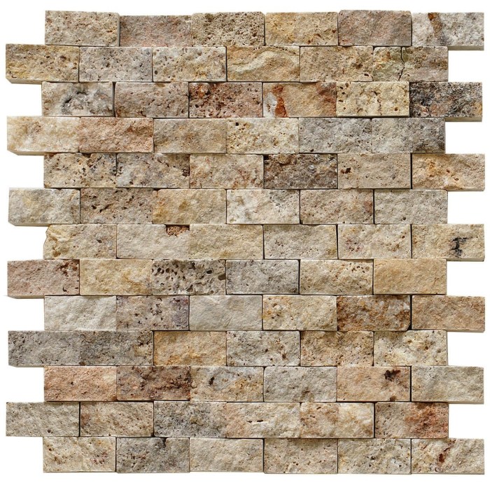 Tile tumbled travertine mozaic interlocking piatra naturala travertin pieced