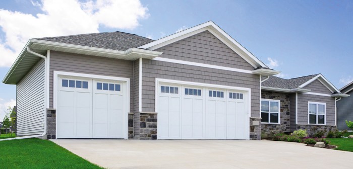 Overhead garage doors types