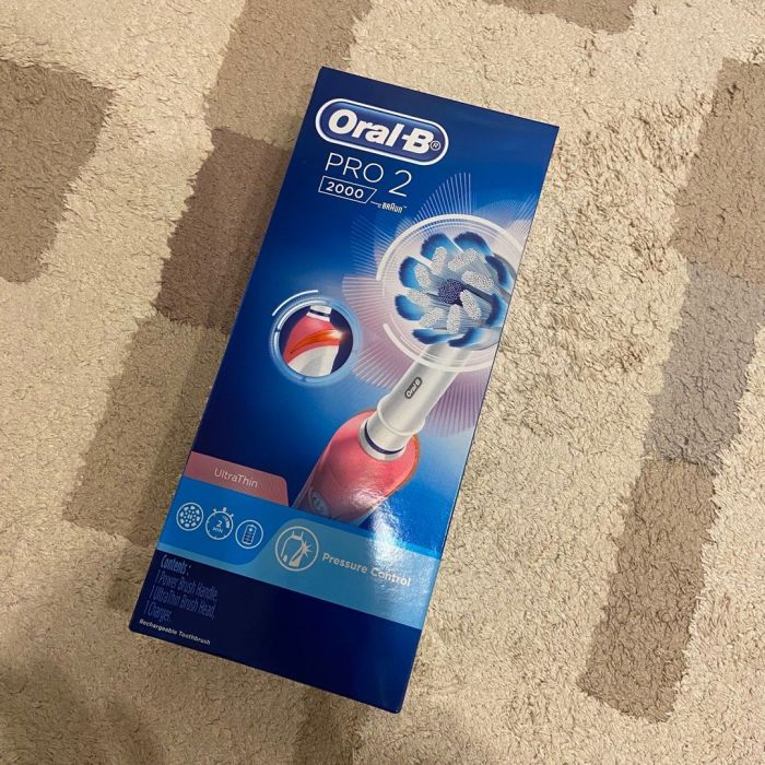 Toothbrush electric oral pro crossaction 2000 blue power toothbrushes brush customer reviews head owner ask read currys