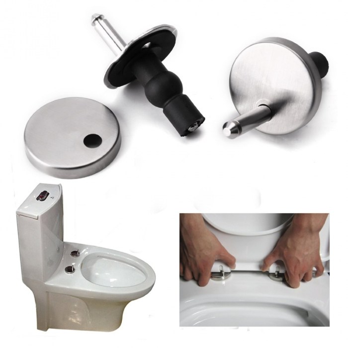 Toilet seat soft close top fixing shape