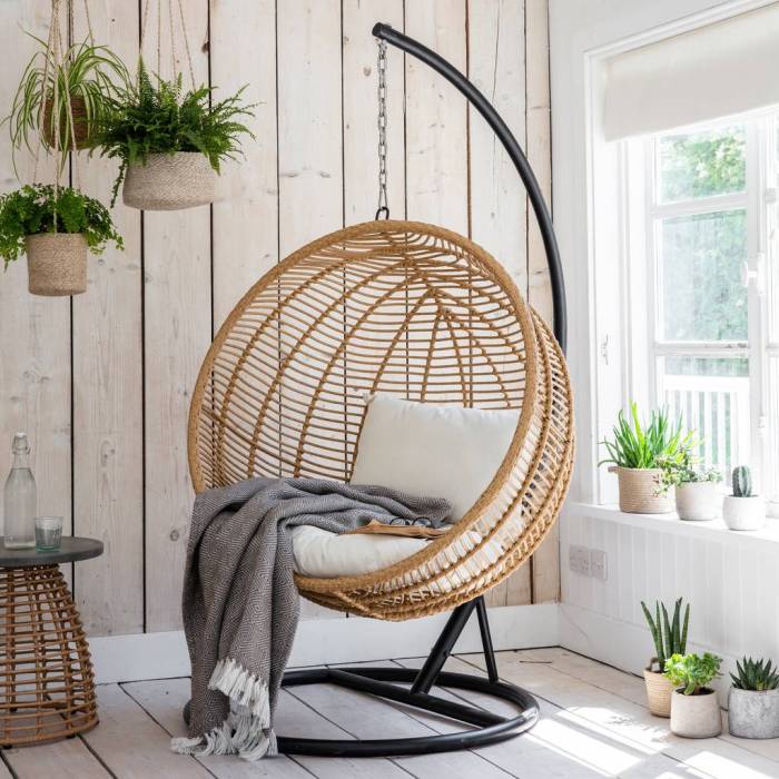 Chair hanging nest bamboo hammock indoor weather garden trading stand chairs solutions spring notonthehighstreet swing ie source