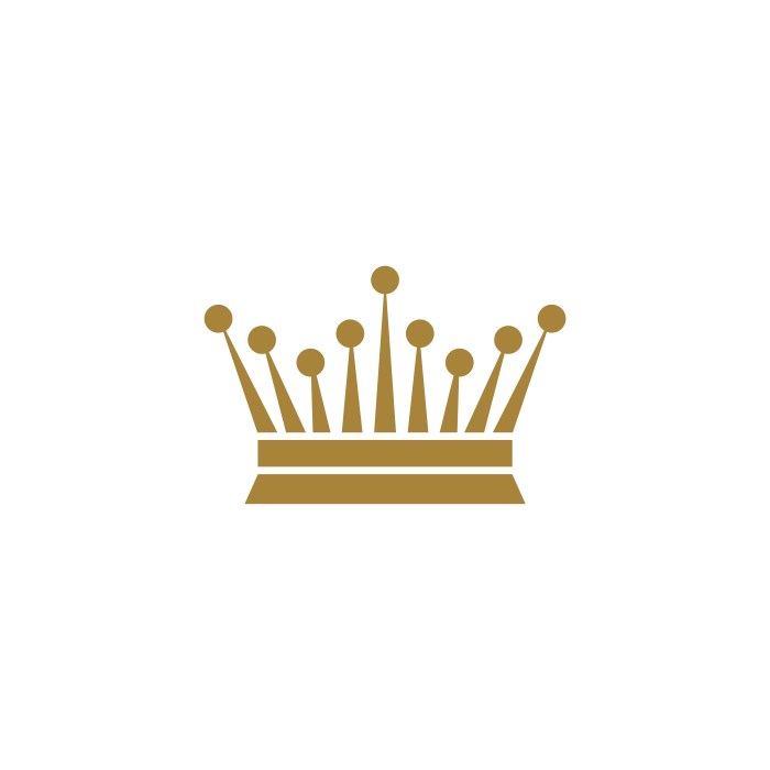 Crown logo gold vector template eps illustration non