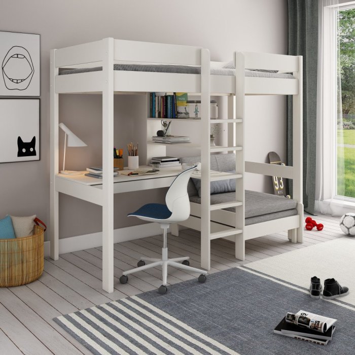 Soppalco letto singolo letti mezzanine loggia archiexpo hochbett rovere bunk modulable mezza