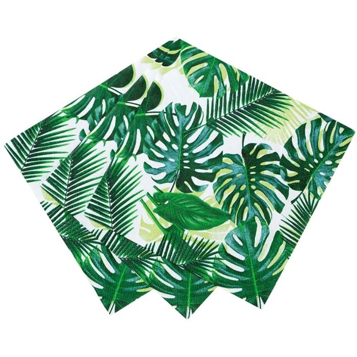 Party napkins palm neon pattern tree gold notonthehighstreet