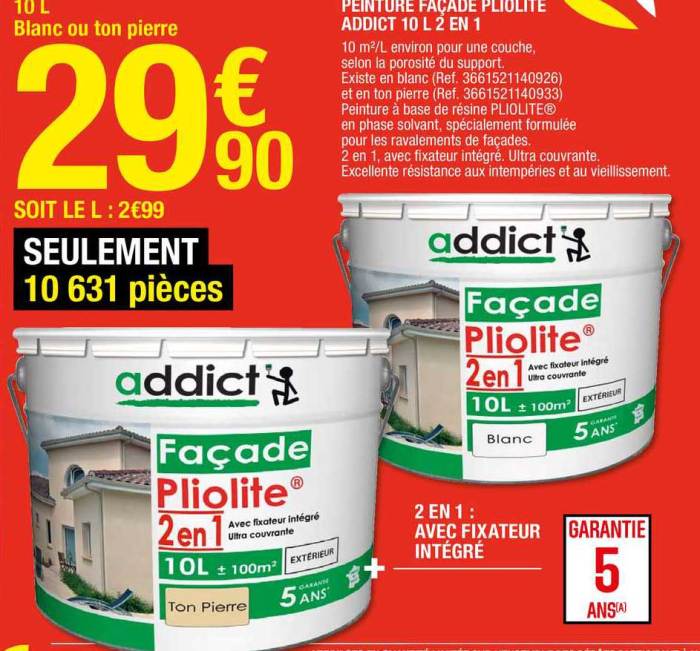 Peinture facade pliolite brico depot