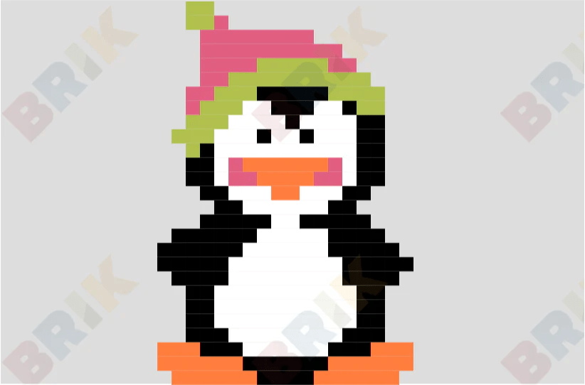 Pingouin pixel art