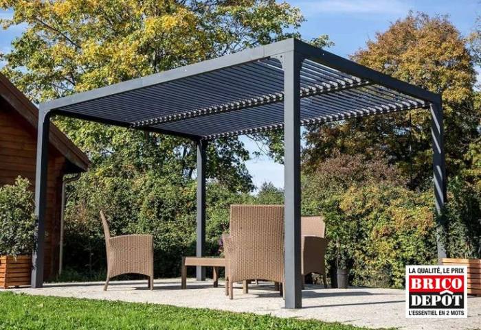 Brico depot pergola tonnelle jardin abri pergolas abris trendmetr