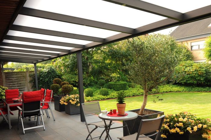 Toiture translucide onde appentis pergola tole leroymerlin leroy merlin depuis