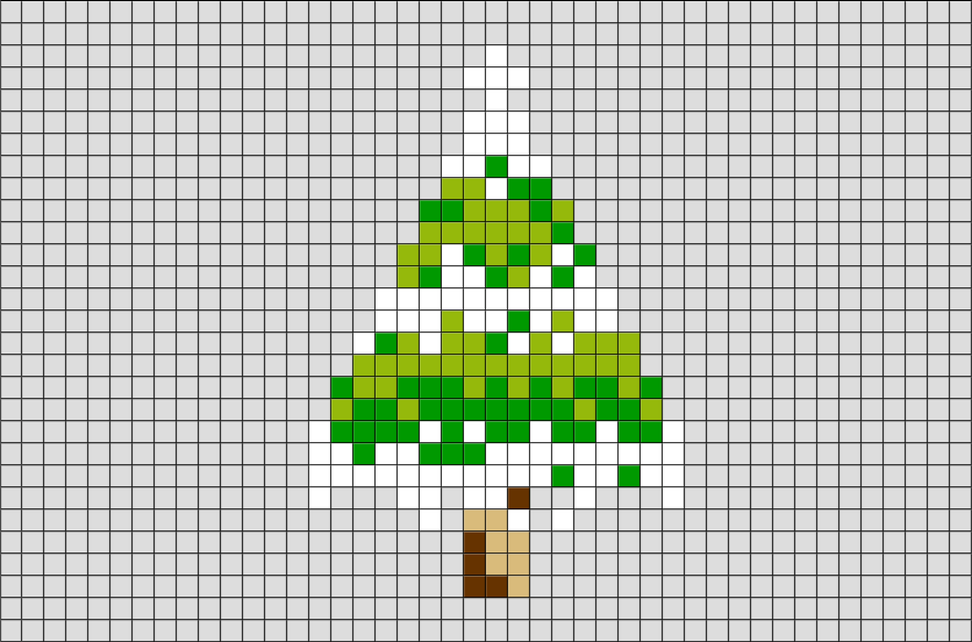 Sapin pixel art