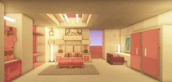 Chambre minecraft moderne