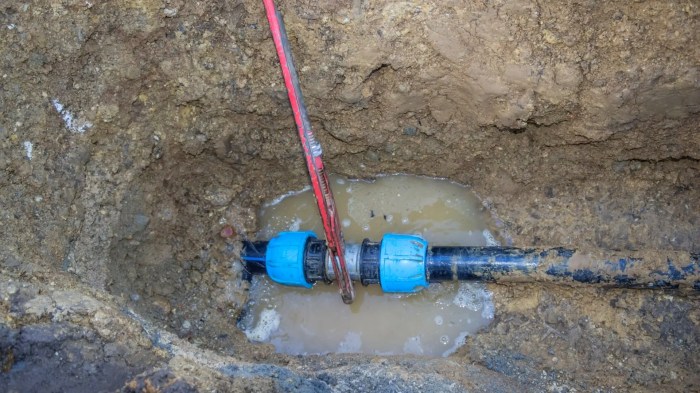 Underground water leak find pipe