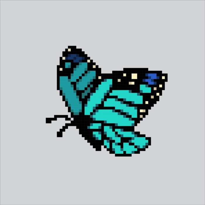 Papillon en pixel