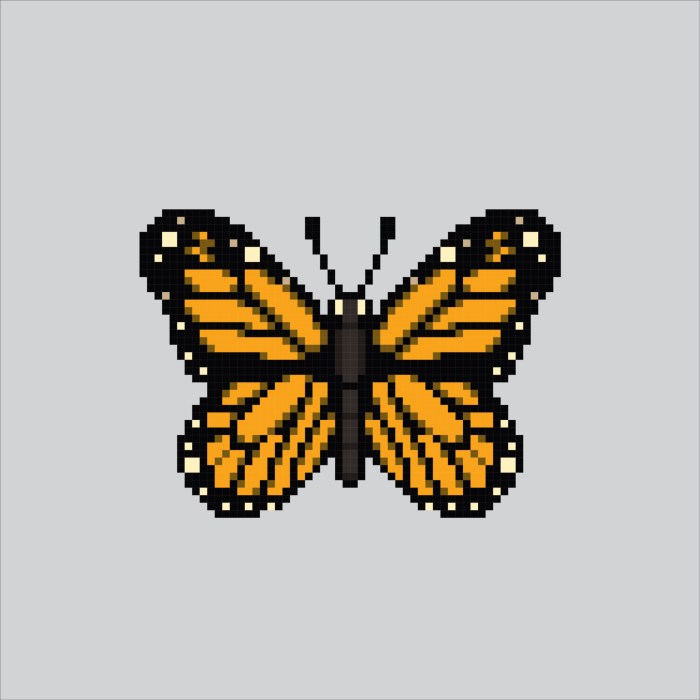 Papillon en pixel