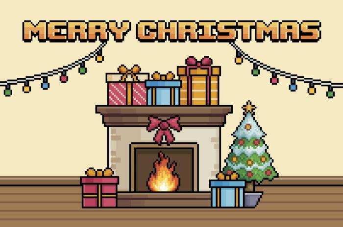 Pixel art joyeux noel