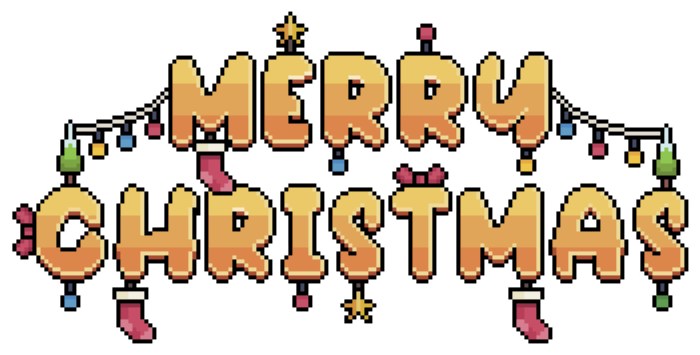 Pixel art joyeux noel