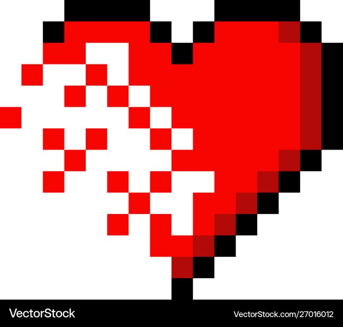 Pixel art coeur drapeau