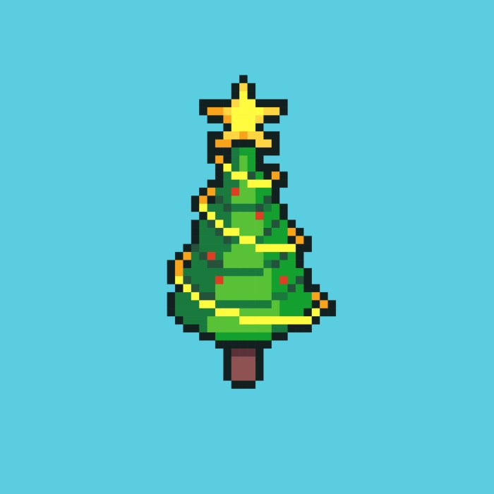 Pixel art sapin