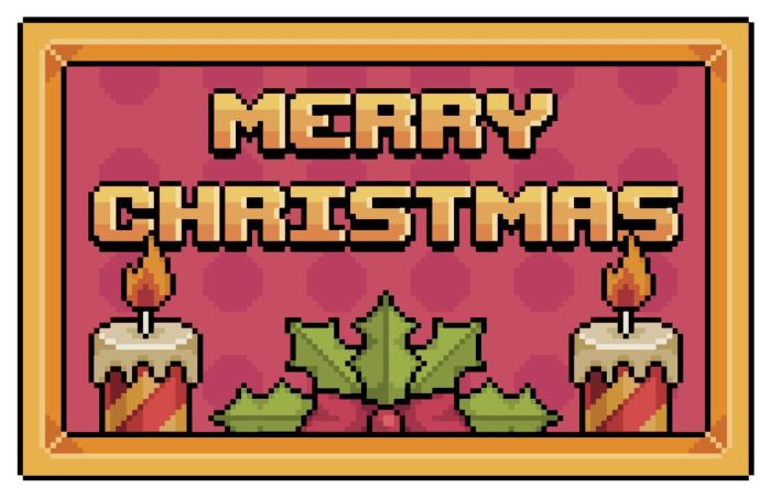 Pixel art joyeux noel