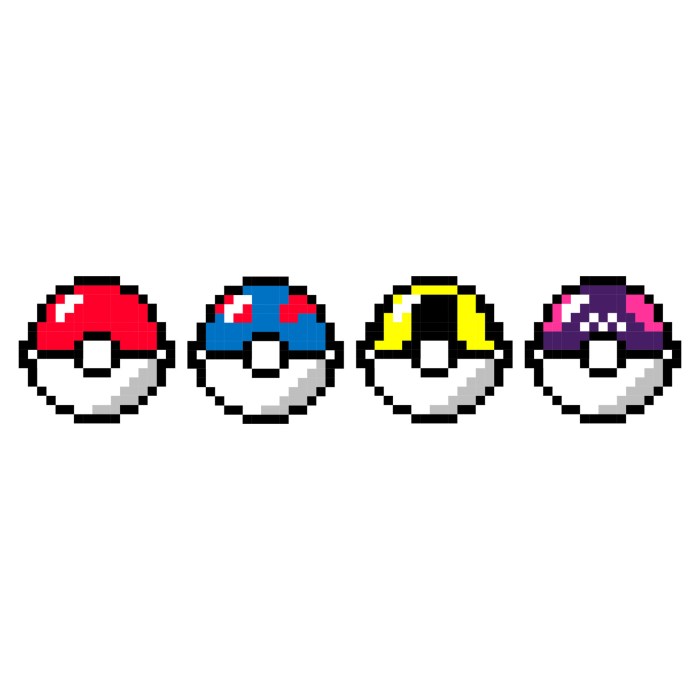 Pixel art a imprimer pokemon