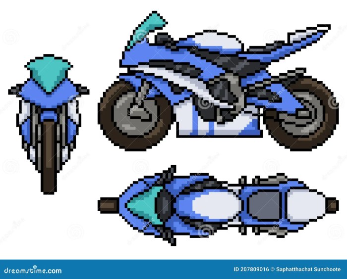 Pixel art moto