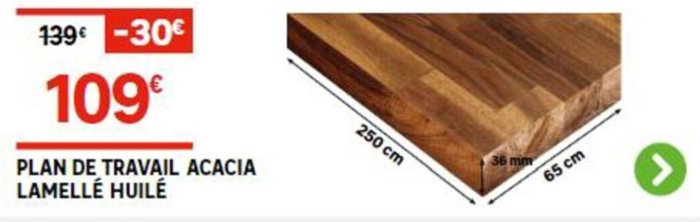 Plan de travail acacia leroy merlin