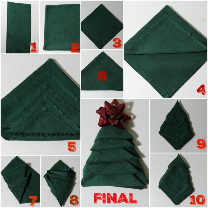 Napkin poinsettia