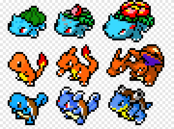 Pixel art a imprimer pokemon