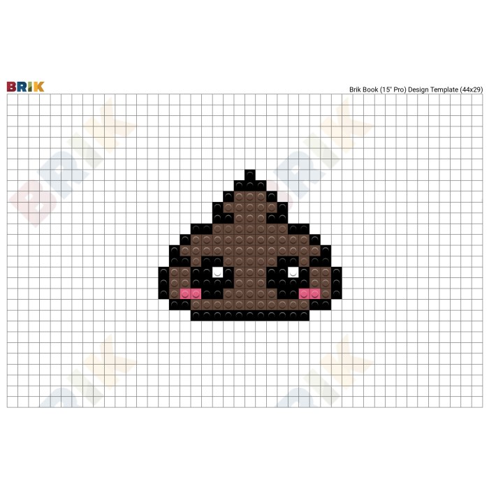 Pixel art caca kawaii