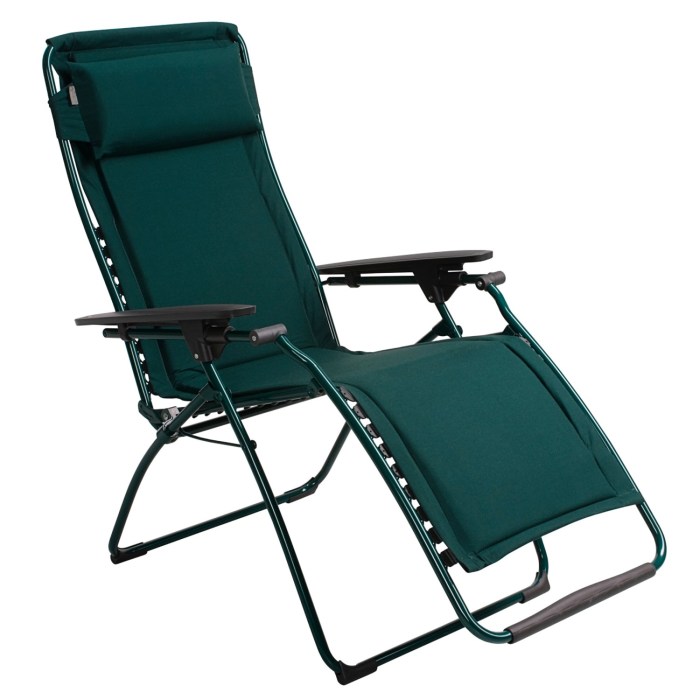 Lafuma zero chair gravity recliner lawn outdoor xl ocean framed futura steel