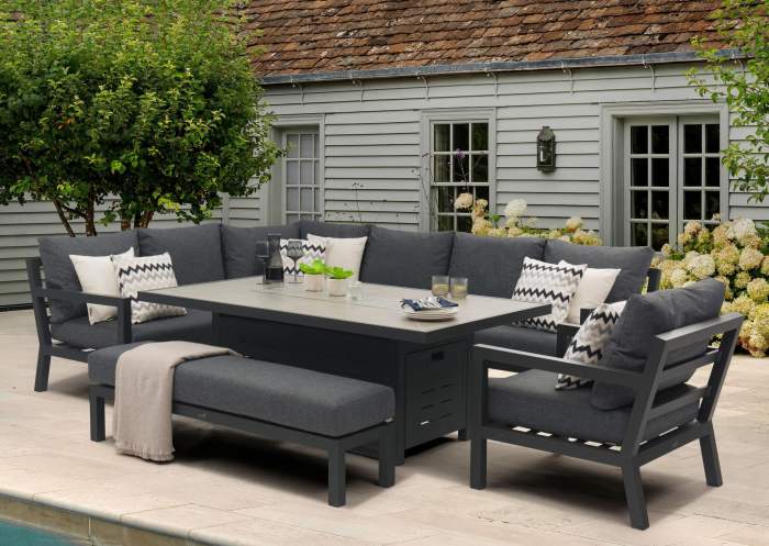 Outdoor furniture large sets modern luxury garden luccombe seating set