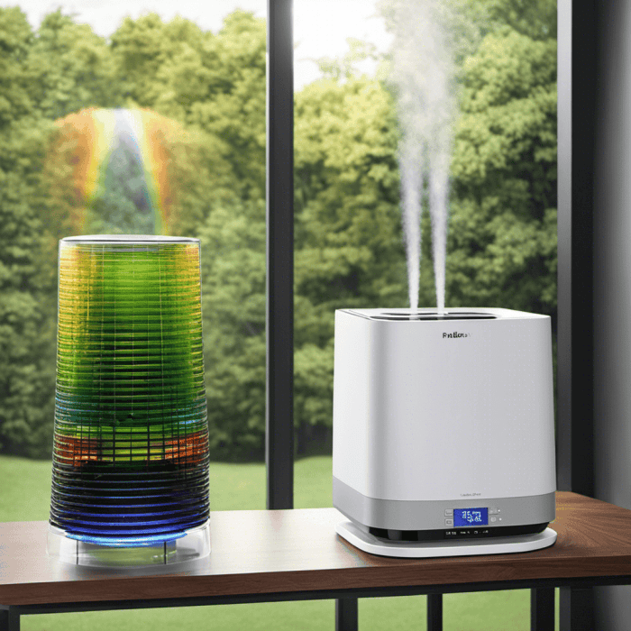 Rainbow purifier air humidifier e2 oils essential vacuum fragrance clean scent adinaporter booth