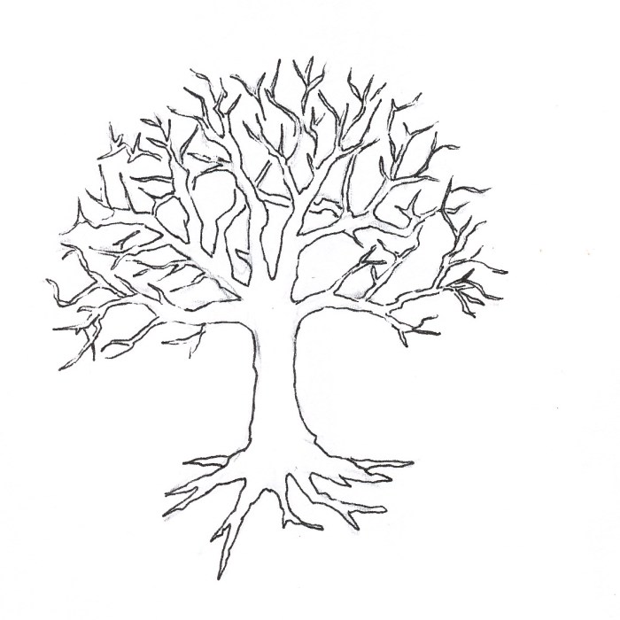 Tree leaves drawing without dead coloring simple pages clipart