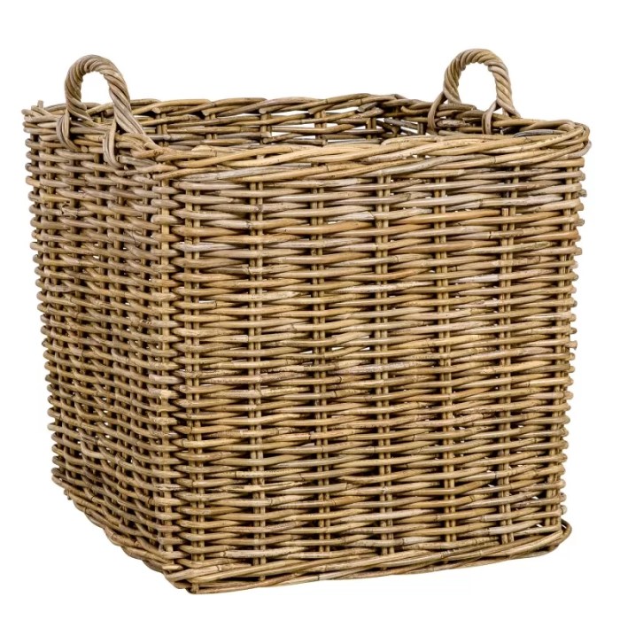 Baskets log wicker square