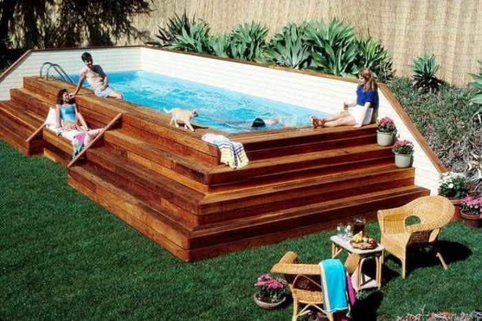 Piscine hors sol design