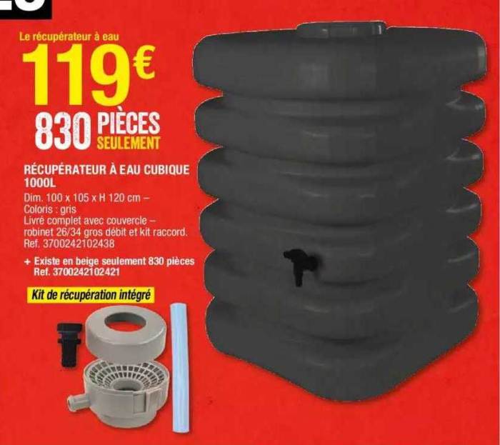 Robinet pour cuve de 1000 litres brico depot