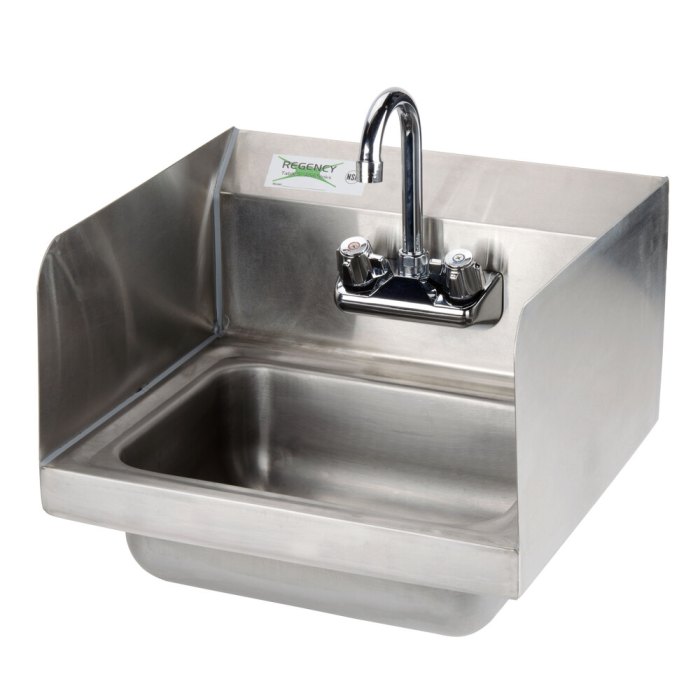 Wash commercial kitchen stainless steel washing sink mount hand wall details