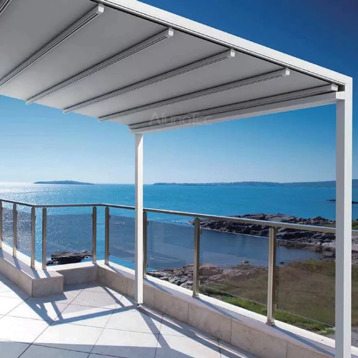 Pergola alu toile retractable