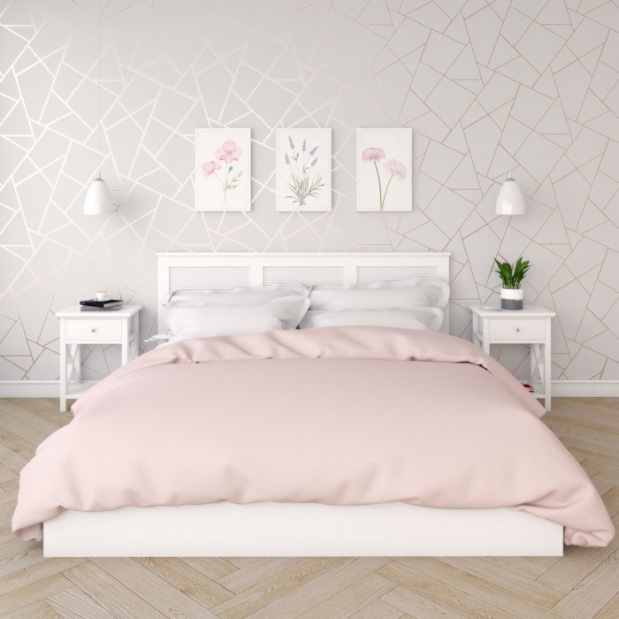 Gold bedroom pink