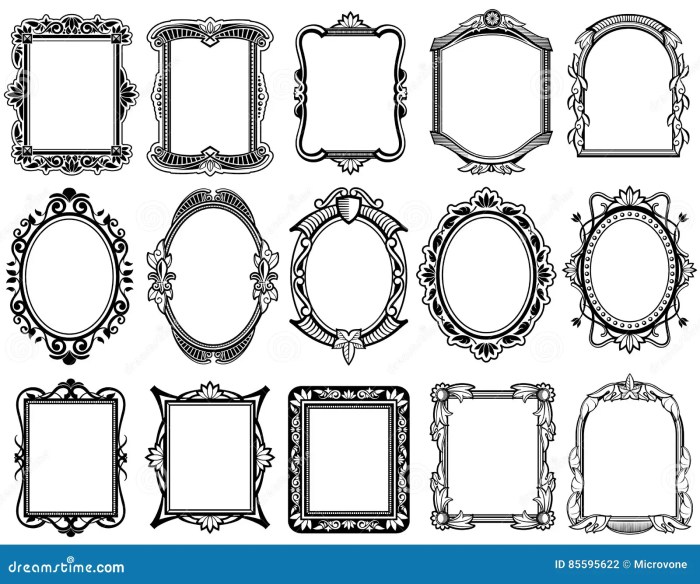 Dessin cadre baroque