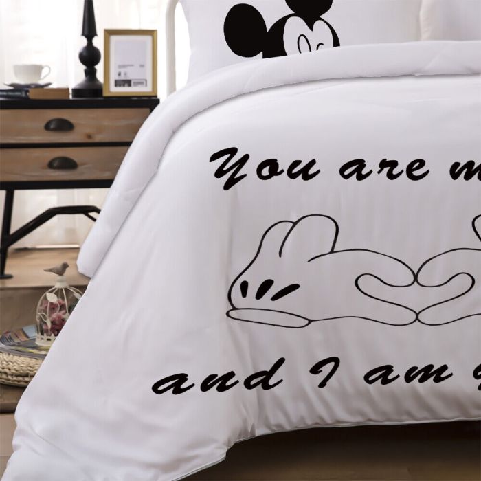 Housse de couette mickey et minnie 220x240